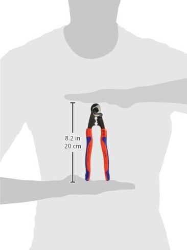 أدوات KNIPEX - قاطعات حبال الأسلاك، متعددة المكونات (9562190)، 7 1/4 بوصة، قبضة مريحة in Kuwait