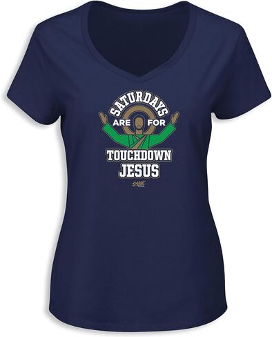 Saturdays T-Shirt for Notre Dame College Fans (SM-5XL) (Navy Youth Short Sleeve, Large) in Saudi Arabia