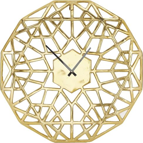ديكو 79 ساعة حائط هندسية من الألومنيوم بتصميم مقصوص، 24 بوصة × 2 بوصة × 24 بوصة، فضي in Saudi Arabia