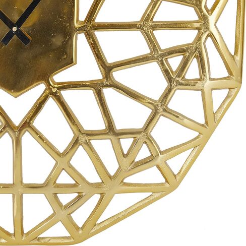 ديكو 79 ساعة حائط هندسية من الألومنيوم بتصميم مقصوص، 24 بوصة × 2 بوصة × 24 بوصة، فضي in Saudi Arabia