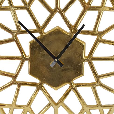 ديكو 79 ساعة حائط هندسية من الألومنيوم بتصميم مقصوص، 24 بوصة × 2 بوصة × 24 بوصة، فضي in Saudi Arabia