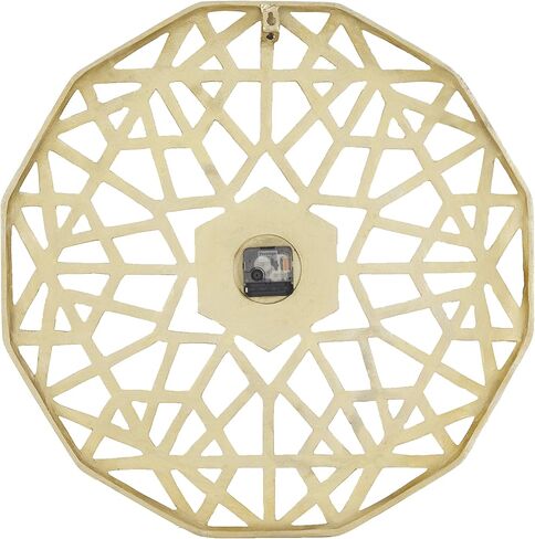 ديكو 79 ساعة حائط هندسية من الألومنيوم بتصميم مقصوص، 24 بوصة × 2 بوصة × 24 بوصة، فضي in Saudi Arabia