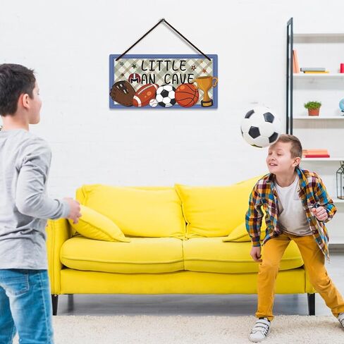 كهف الرجل الصغير من Fun-Plus، لافتة غرفة الألعاب لديكور جدار غرفة الألعاب للأولاد، لوحة فنية جدارية لديكورات غرفة نوم الأطفال وغرفة اللعب in Kuwait