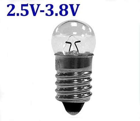 10pcs E10 Mini Light Bulbs 0.3A Physical Electrical Experiment Screw Base Indicator Light Incandescent Bulb Old-Fashioned Flashlight Lamp (2.5V 0.3A) in Saudi Arabia