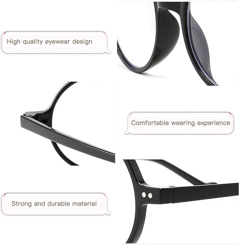 HATONGCR Square Frame Blue Light Blocking Reading Glasses for Women Leopard Print Plain light R1103 in Saudi Arabia