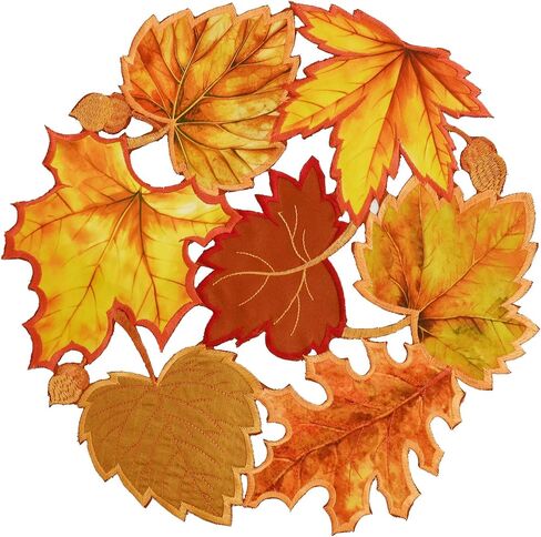 Simhomsen Embroidered Leaves Table Runner for Thanksgiving, Fall or Autumn (14 × 89 inches) in Saudi Arabia