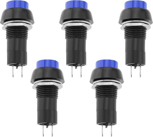 Create idea 5pcs 12mm Latching Push Button Switch SPST ON OFF Switch Mini Push Button Switch for Mobility Scooter Car Trumpet Table Lamp Home Doorbell, Red in Saudi Arabia