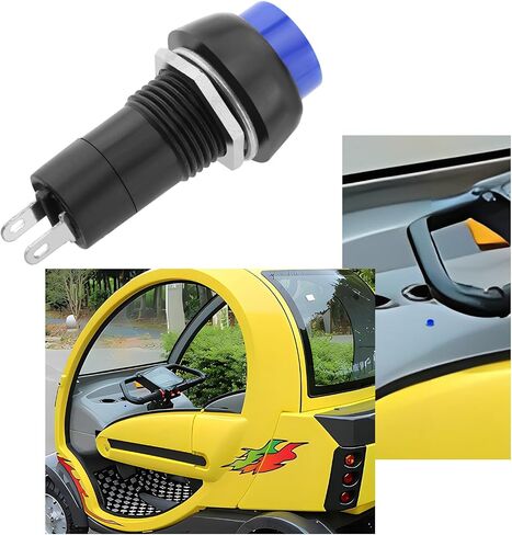 Create idea 5pcs 12mm Latching Push Button Switch SPST ON OFF Switch Mini Push Button Switch for Mobility Scooter Car Trumpet Table Lamp Home Doorbell, Red in Saudi Arabia