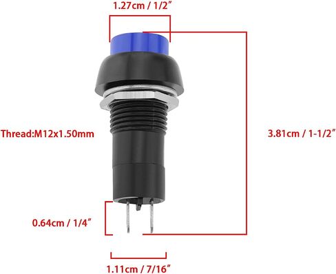 Create idea 5pcs 12mm Latching Push Button Switch SPST ON OFF Switch Mini Push Button Switch for Mobility Scooter Car Trumpet Table Lamp Home Doorbell, Red in Saudi Arabia