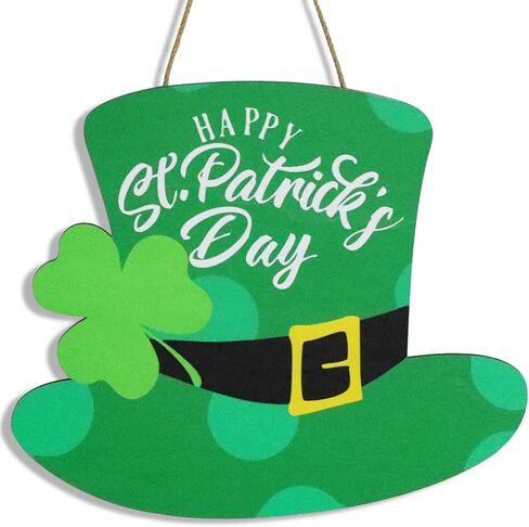إكليل عيد القديس باتريك ديكور شامروك أكاليل قبعة خضراء لتزيين يوم القديس باتريك in Kuwait