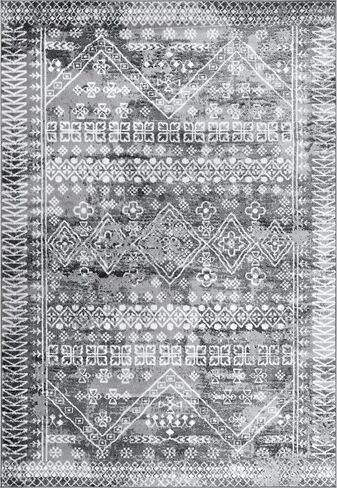 nuLOOM Transitional Moroccan Frances Area Rug, 5' x 8', Grey in Saudi Arabia