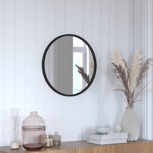Flash Furniture Julianne Metal Framed Wall Large Accent Mirror for Bathroom, Vanity, Entryway, Dining, Living Room, 20 Inch, Gold in Saudi Arabia