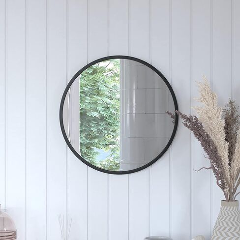 Flash Furniture Julianne Metal Framed Wall Large Accent Mirror for Bathroom, Vanity, Entryway, Dining, Living Room, 20 Inch, Gold in Saudi Arabia