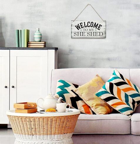 There's No Place Like Home Decor Sign, Hanging Wood Sign Home Decorative, Printed Wood Wall Art Sign, Front Door Decoration, Farmhouse Front Door Wall Art Sign, Sweet Home Wall Decor 12 * 6inch in Kuwait