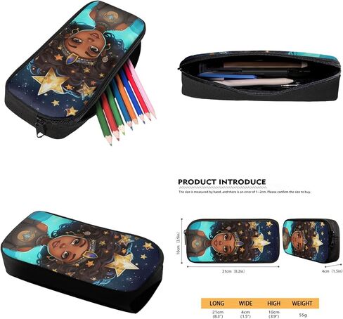 African Princess Girl Backpack with Lunch Bag Set for Kids Afro Angel Girl Book Bag for Boys Girls Lightweight School Bag with Lunch Bag and Pen Bag for Children Bookbag in Saudi Arabia