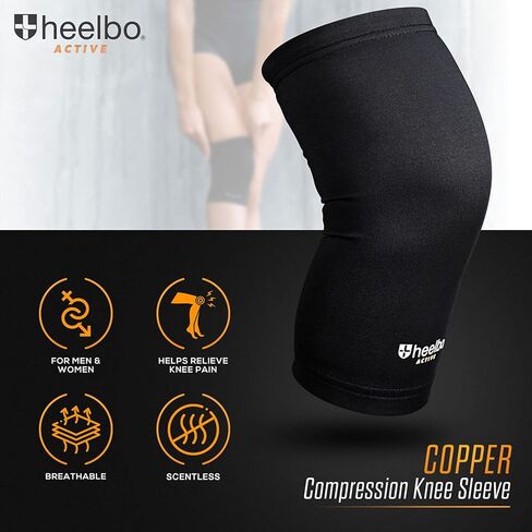 Elbow Sleeve and Elbow Compression Sleeve with Copper Infused Fibers and Breathable Fabric for Tendonitis, Golfers Weight Lifting, Tennis Elbow or Arthritis for Men and Women, Black, Large in Saudi Arabia