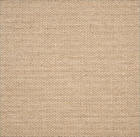 SAFAVIEH Courtyard Collection 4' Square Natural/Cream CY8521 Indoor/ Outside Waterproof Easy cleansingPatio Backyard Mudroom Accent Mat in Saudi Arabia