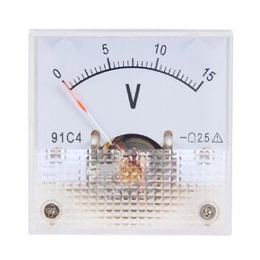 uxcell DC 0-15V Analog Panel Voltage Gauge Volt Meter 91C4 2.5% Error