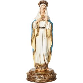 Joseph's Studio by Roman - Immaculate Heart of Mary Figure on Base, Heavenly Protectors, Renaissance Collection, 10.5" H, Resin and Stone, Religious Gift, Decoration