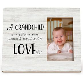 Grandparents Day Gifts, Grandparents Picture Frames, First Time Grandparents Grandma Grandpa Gifts, Grandkids Photo Frame, Grandpa Grandma Grandchildren Wood Picture Photo Frame for 4x6 Photo