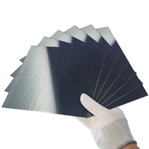 Blue Tempered Spring Steel Shim, 1095 Shim Sheet Assortment, Polished Finish, Spring Steel Shim Stock, 0.004", 0.008", 0.015", 0.02", 0.024", 0.03" Thick, 6" Width, 6" Length, 6 Packs