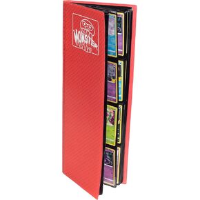 Monster Tower Binder -20 Side Loading Padded Pages that hold 320 cards -Compatible with Yugioh, Magic The Gathering & Pokemon -Unique Trading Card Album with 8 pocket(2 x 4)Configuration - Matte Black