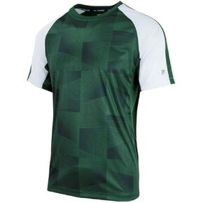 Fila Men's Core Printed CrewTennis Performance Shirt, Gren/White, Small