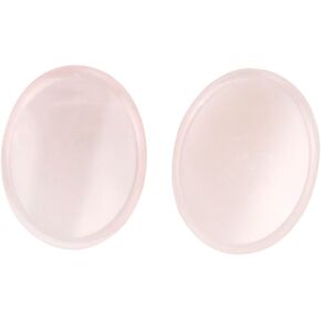 2PCS Thumb Worry Stone Natural Chakra Crystals Healing Stones Energy Stone for Anxiety, Stress, Calm Stripe Meditation (Rose Quartz)