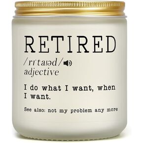 Happy Retirement Gift for Women Men, Teacher Nurse Retirement Gift Ideas, Funny Retirement Candle, Goodbye Farewell Gifts for Coworker Boss, Retirement Decorations