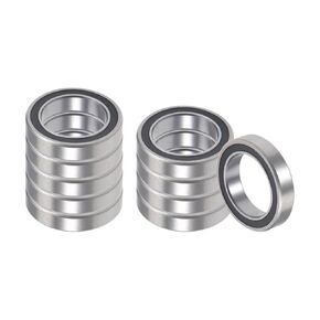 10pcs Deep Groove Ball Bearings - [1/2 Inch x 3/4 Inch x 5/32 Inch] Chrome Steel Balls for Motors Machine Tool Gearboxes Bearing Use, Double Seal ABEC3