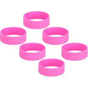 PATIKIL Elastic Sublimation Tumblers Holder Ring Bands, 6 Pcs Silicone Heat Resistant Sublimation Paper Wrap Ring for 20Oz Tumbler for DIY Craft Orange