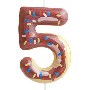 Girls Pink Donut 4th Birthday Candle,Colorful Sprinkles Number 4 Candles,Happy 4th Birthday Candle Cake Decorations for Boys Girls Baby Shower Anniversary Party Celebration Supplies