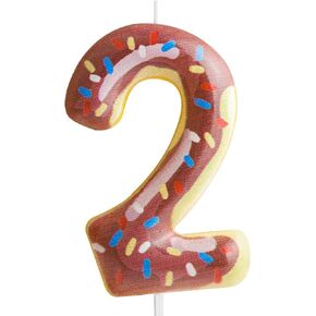 Girls Pink Donut 4th Birthday Candle,Colorful Sprinkles Number 4 Candles,Happy 4th Birthday Candle Cake Decorations for Boys Girls Baby Shower Anniversary Party Celebration Supplies
