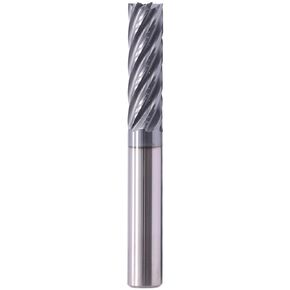 High Performance Solid Carbide End Mill - AlTiN Coated, Variable Helix, 7 Flute, Variable Geometry, 1/2" Cutting Diameter, 1/2" Shank Diameter, 1-3/4" Length of Cut, 4" Overall Length, Square End