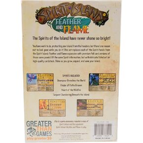 Greater Than Games Spirit Island: Feather & Flame More Spirits and Adversaries Come to Life with Spirit Island: Feather & Flame | Add to Your Spirit Island Core Game for Your Next Gaming Night