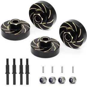Treal Brass Wheel Hex Hubs 1.0 Wheels Adaptor Spacers (4p) Upgrades for FMS 1/24 FCX24 Power Wagon Chevy K5 Blazer Defender