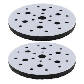 The Lord of the Tools 2PCS Soft Sponge Interface Pad 150mm Diameter 25 Holes Hook & Loop Soft Buffer Sponge Interface Cushion Pad for Sanding Pads