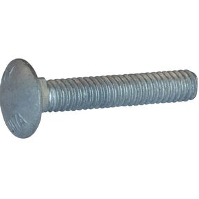 Small Parts FSC388CBG Round Low-Strength Square-Neck Carriage Bolt, Steel, Hex, 3/8"-16" Thread Size, 8" Long (Pack of 10)