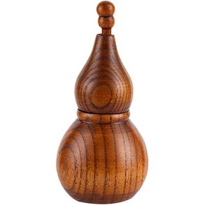 MAGICLULU Toothpick Dispenser Wooden Toothpick Holder Gourd Shaped Toothpick Box Natural Toothpick Jar Toothpick Container For Hotel Restaurant Home