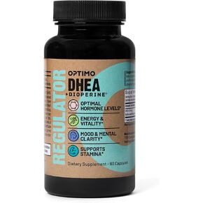Optimo DHEA and BioPerine for Maximum Strength and Absorption 50mg | Optimize Hormone Levels l Boost Energy l Stamina l Vitality l Metabolism | for Men & Women l 60 Capsules