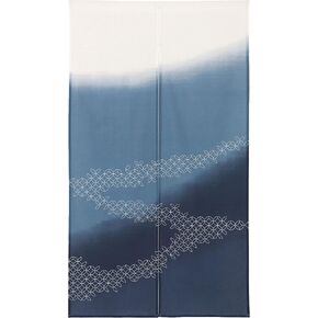 dooryway curtain W33.5" x L59" tapestry Japanese noren Blur (Brown)
