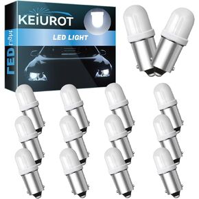 Keiurot 47 Bulb 44 755 756 1893 1895 1847 Bulb T47 BA9S Led Bulb DC AC 6.3V 6V Nonpolarity for Pinball Led Bulbs Pinball Machine Light Bulb Lamp White Pack of 15