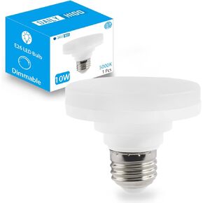 LED Puck Light Bulb with E26 Screw, Ultra Mini Flat Light Bulb, 10W(75W Equivalent), Dimmable, 1100LM, 3000K, 120V, E26 Medium Base, ETL Listed, Low Profile Squat E26 Bulbs for Lamp. (3000K, 1 Pack)