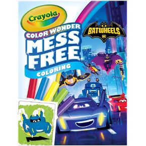 Crayola Batwheels Color Wonder Coloring Pages & Markers, Mess Free Coloring, Gift for Kids, Age 3, 4, 5, 6
