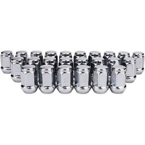 MAYASAF 24 Pcs Lug Nuts 12x1.25 Wheel Lug Nuts 1.38" Tall 3/4" Fit for Acura for Cadillac for Chevy for Ford for Honda for Kia for Lexus for Lincoln for Mazda for Mitsubishi for Pontiac for Toyota