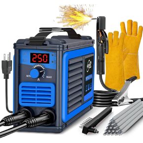 Stick Welder,Portable Welder Machine 110V IGBT Digital Display LCD Upgraded MMA-250A Welding Machine,Hot Start Arc Force Anti-stick Mini Welder for Beginners