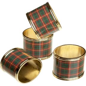 Lenox Nouveau Plaid Napkin Rings, Set of 4