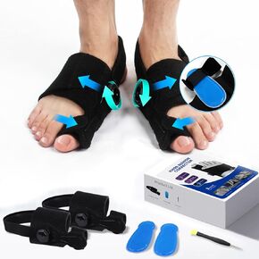 Bunion Corrector for Women Men, Adjustable Bunion Splint with Big Toe Separators, Orthopedic Bunions Correction Suitable for Feet Bunion Relief, 2PCS