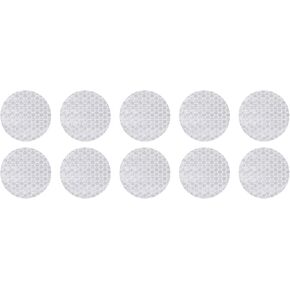 10 Pcs Reflective Stickers, 1.97" OD Round Shape Safety Tape Reflector Universal for Cars Trucks Trailers Waterproof PET Red