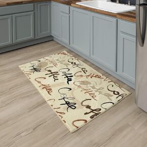 Mohawk Home Printed Novelty Kitchen Rug, Coffee (2' 6" x 4' 2")